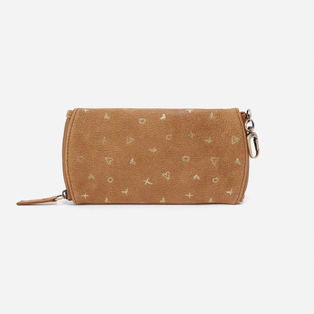 NEW HOBO women's spark double sunglass case in whiskey embossed hearts